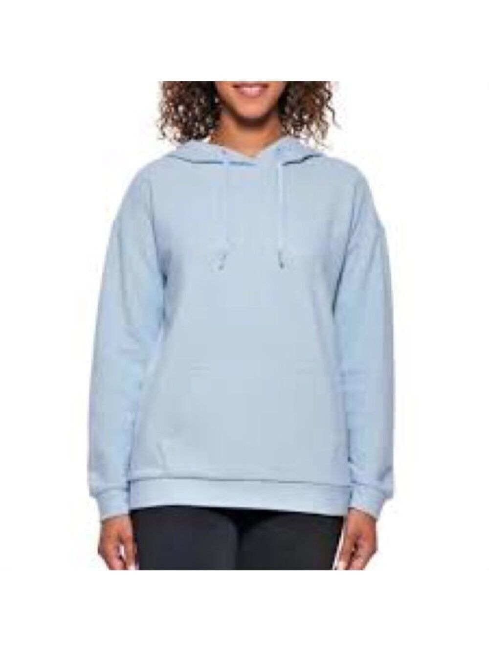 MARC NEW YORK BLUE RIBBED COZY HOODIE SZ Medium